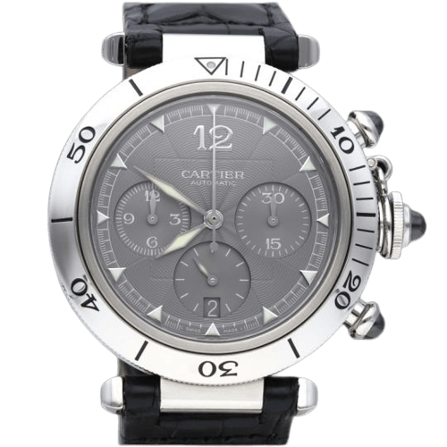 Cartier Pasha - Montre chronographe en acier 58 Facettes MT47175