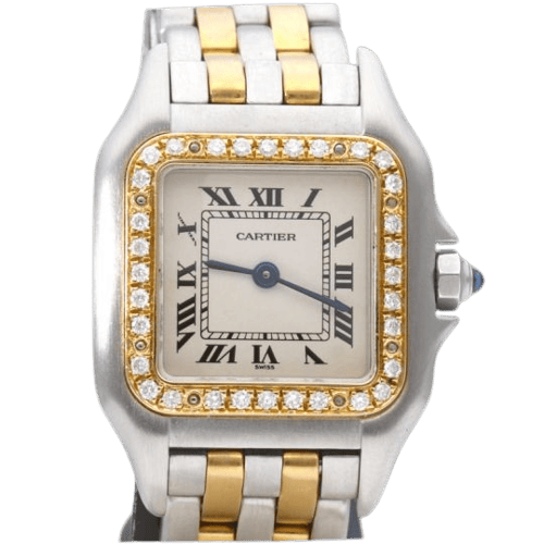 Cartier Panthère - Montre PM en or jaune et acier 58 Facettes MT47336