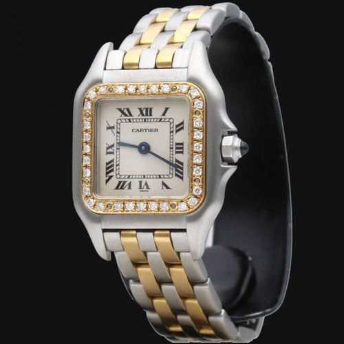 Cartier Panthère - Montre PM en or jaune et acier 58 Facettes MT47336
