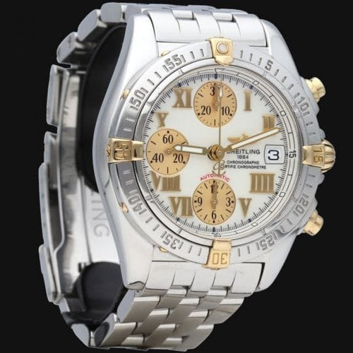 Breitling Chronomat - Montre Cockpit Chronograph en or jaune et acier 58 Facettes MT47255