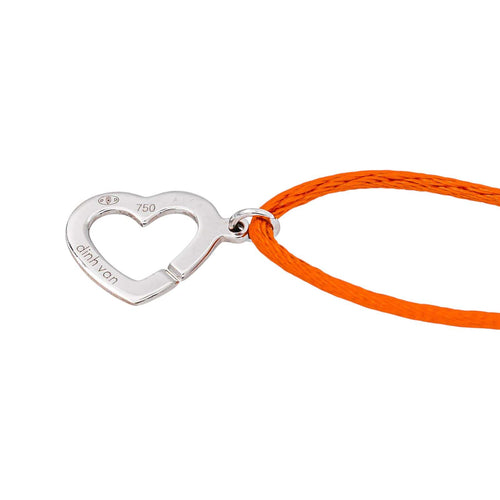Dinh Van Double Cœurs - Bracelet cordon en or blanc 58 Facettes 5577274CN