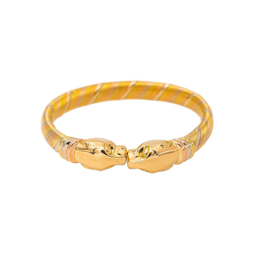 Cartier Double Panthère - Bracelet jonc en or jaune, rose et blanc 58 Facettes 5718948CN