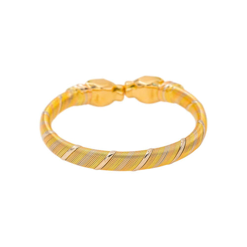 Cartier Double Panthère - Bracelet jonc en or jaune, rose et blanc 58 Facettes 5718948CN