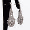 Boucles d'oreilles pendantes vintage en or blanc et diamants 58 Facettes OR174 P21