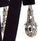 Boucles d'oreilles pendantes vintage en or blanc et diamants 58 Facettes OR174 P21