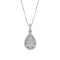 Collier cluster poire en or blanc 18K et diamants 58 Facettes GPD1330WG