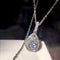 Collier cluster poire en or blanc 18K et diamants 58 Facettes GPD1330WG