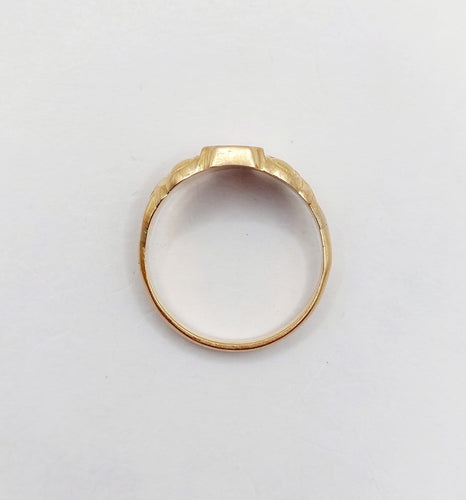 59.5 Bague chevalière victorienne en or rose 18k 58 Facettes A07539