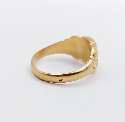 59.5 Bague chevalière victorienne en or rose 18k 58 Facettes A07539