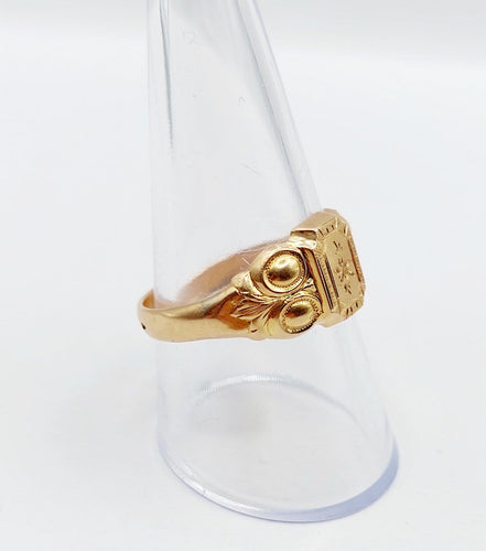 59.5 Bague chevalière victorienne en or rose 18k 58 Facettes A07539