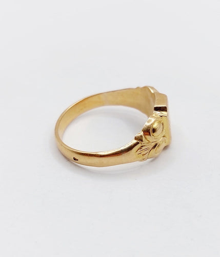 59.5 Bague chevalière victorienne en or rose 18k 58 Facettes A07539