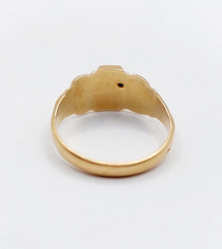59.5 Bague chevalière victorienne en or rose 18k 58 Facettes A07539