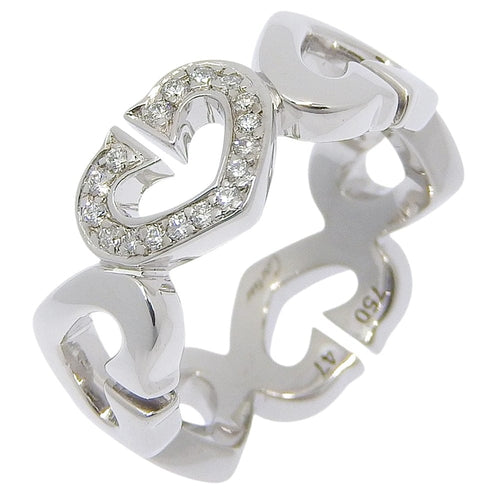 Bague 44 Cartier C Heart - Bague en or blanc 18 carats et diamants 58 Facettes m8pg7i1jl0