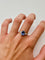 52.5 Bague en or blanc, saphir Ceylan 2,1 ct et diamants 58 Facettes 2125