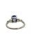 52.5 Bague en or blanc, saphir Ceylan 2,1 ct et diamants 58 Facettes 2125