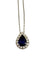 Collier en or blanc avec saphir et diamants 58 Facettes 2126