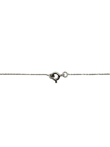 Collier en or blanc avec saphir et diamants 58 Facettes 2126