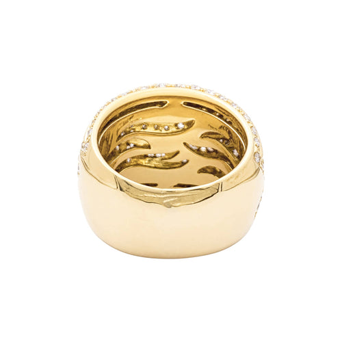 Bague 54 Damiani - Bague en or jaune et diamants bruns 58 Facettes 35805