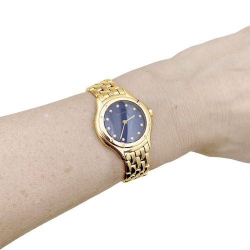 Montre Cartier Cougar - Montre femme en or jaune et diamants 58 Facettes 35743