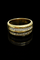 Bague 51 Bague double rail en or jaune 18 carats et diamants 58 Facettes