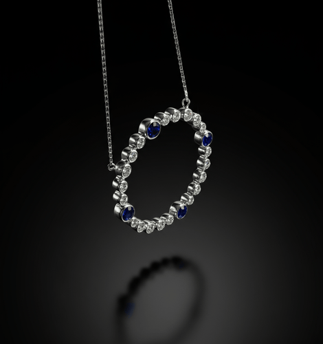 Pendentif Pendentif diamants et saphirs, années 40 58 Facettes