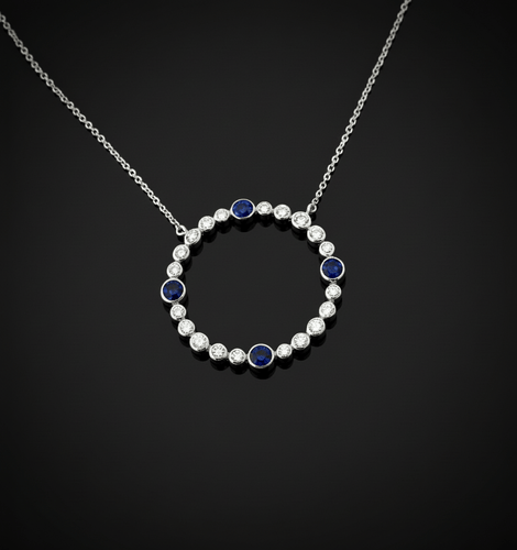 Pendentif Pendentif diamants et saphirs, années 40 58 Facettes