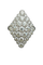 Anello romboïdal aux diamants en or blanc