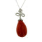 Pendentif Pendentif en or blanc 18k, corail et diamants 58 Facettes C28