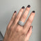 Bague 55 Bague pavée de diamants en or blanc 18k 58 Facettes A46