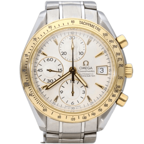Omega Speedmaster - Montre chronographe en or jaune et acier