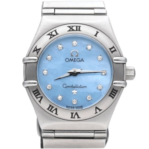 Omega Constellation Mini - Montre femme en acier et diamants