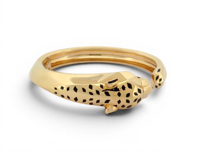 Cartier Panthère - Bracelet en or jaune 18k, tsavorite et onyx 58 Facettes 275131