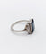 53 Art déco - Bague en platine, saphir synthétique et diamants 58 Facettes A07541