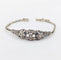 Bracelet Art déco en or blanc, platine, diamants et saphirs 58 Facettes A07544