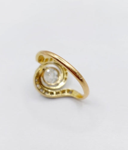 54.5 Bague tourbillon en or 18k, platine et diamants 58 Facettes A07547