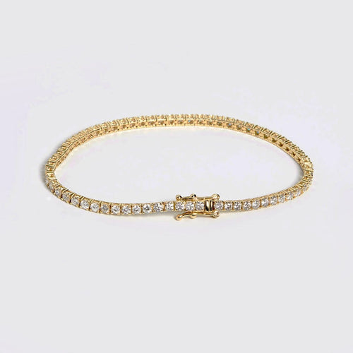 Embrace - Bracelet tennis en or 18 carats et diamants 58 Facettes GBT1261YG