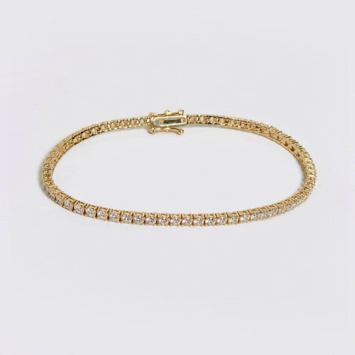 Embrace - Bracelet tennis en or 18 carats et diamants 58 Facettes GBT1261YG