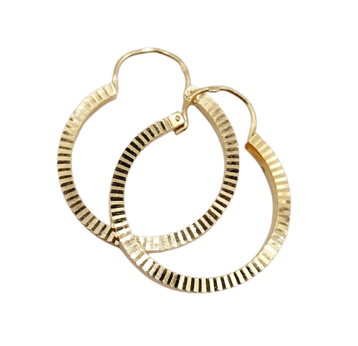 Créoles vintage en or rose 18k 58 Facettes A07551