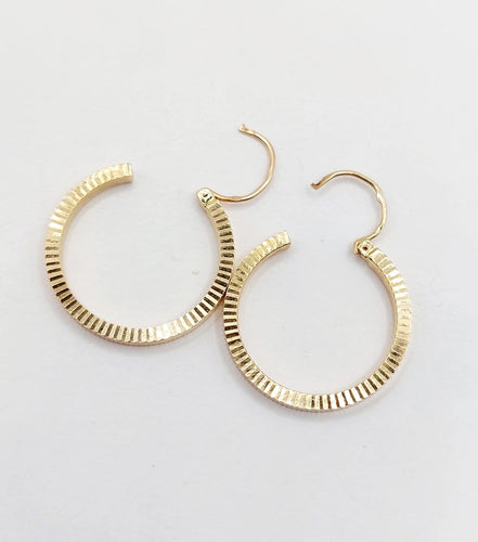 Créoles vintage en or rose 18k 58 Facettes A07551