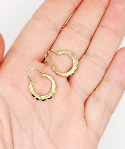 Créoles vintage - Boucles d'oreilles en or 18k 58 Facettes A07552