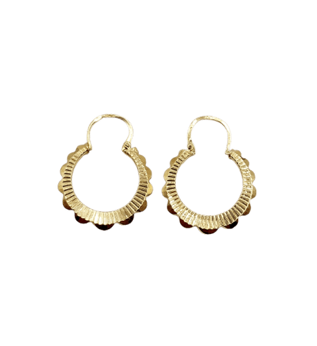 Créoles vintage - Boucles d'oreilles en or 18k 58 Facettes A07552