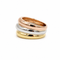 53 Bague bandeau en trois ors 58 Facettes 1.0003313/1