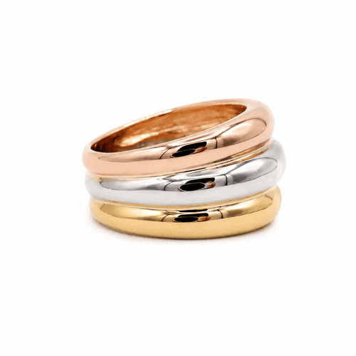 53 Bague bandeau en trois ors 58 Facettes 1.0003313/1