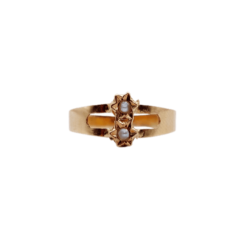 50 Bague toi et moi antique en or rose 18k et perles 58 Facettes A07561