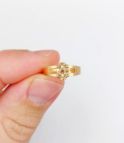 50 Bague toi et moi antique en or rose 18k et perles 58 Facettes A07561
