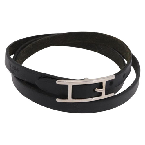 Bracelet Hermès Hapi 3 - Bracelet en cuir et métal 58 Facettes kmzk03lctl