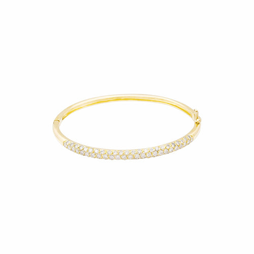 Bracelet Bracelet jonc en or jaune et diamants 58 Facettes 35815
