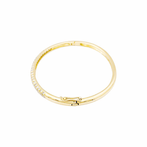Bracelet Bracelet jonc en or jaune et diamants 58 Facettes 35815