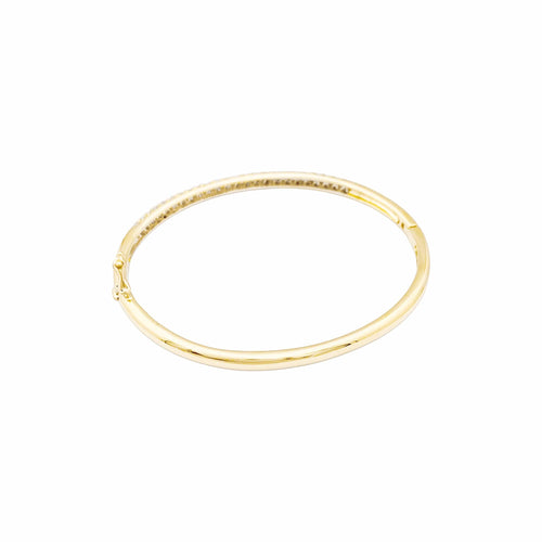 Bracelet Bracelet jonc en or jaune et diamants 58 Facettes 35815