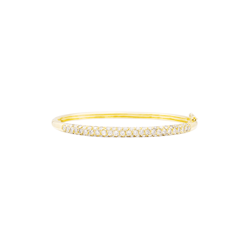 Bracelet Bracelet jonc en or jaune et diamants 58 Facettes 35815